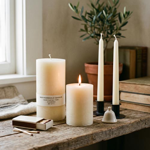 wax household candles